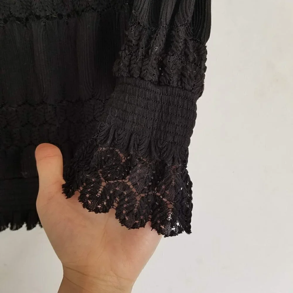 Anthro Deletta Riley Off The Shoulder Lace Top XS